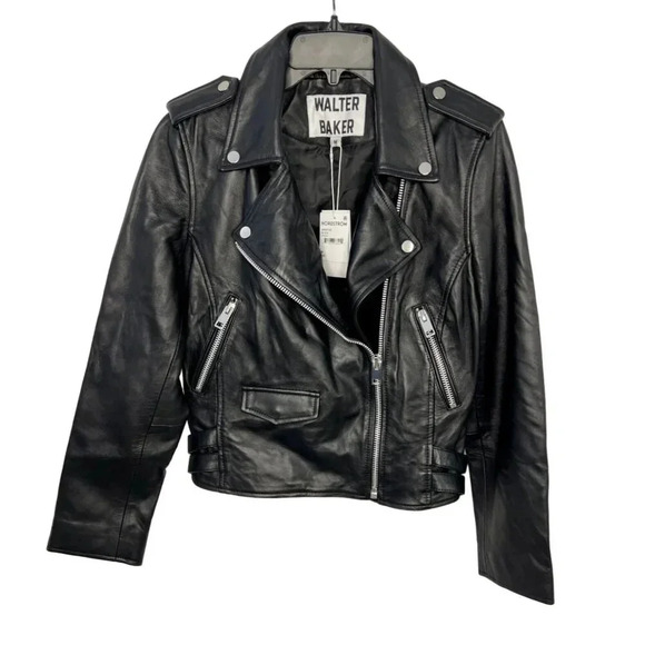 Walter Baker Jackets & Blazers - Walter Baker Liz Leather Crop Moto Jacket Walter Baker NWT - M
